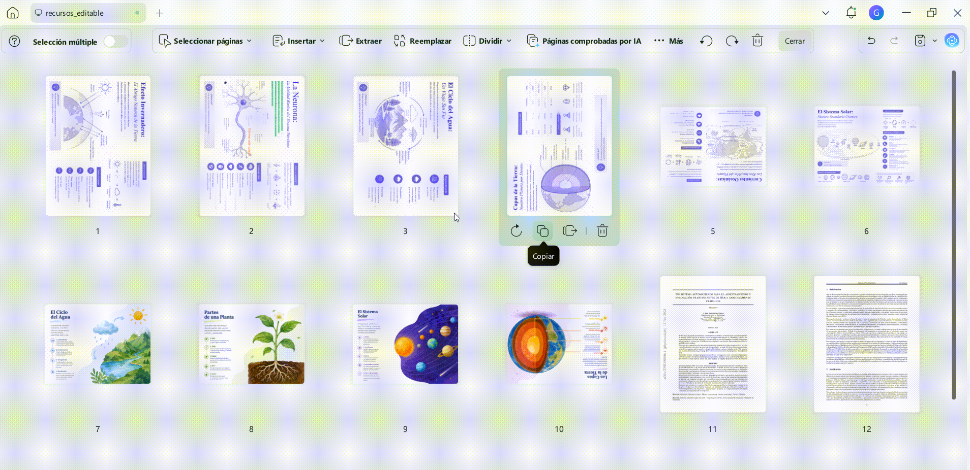 Girar una, varias o todas las páginas de pdf