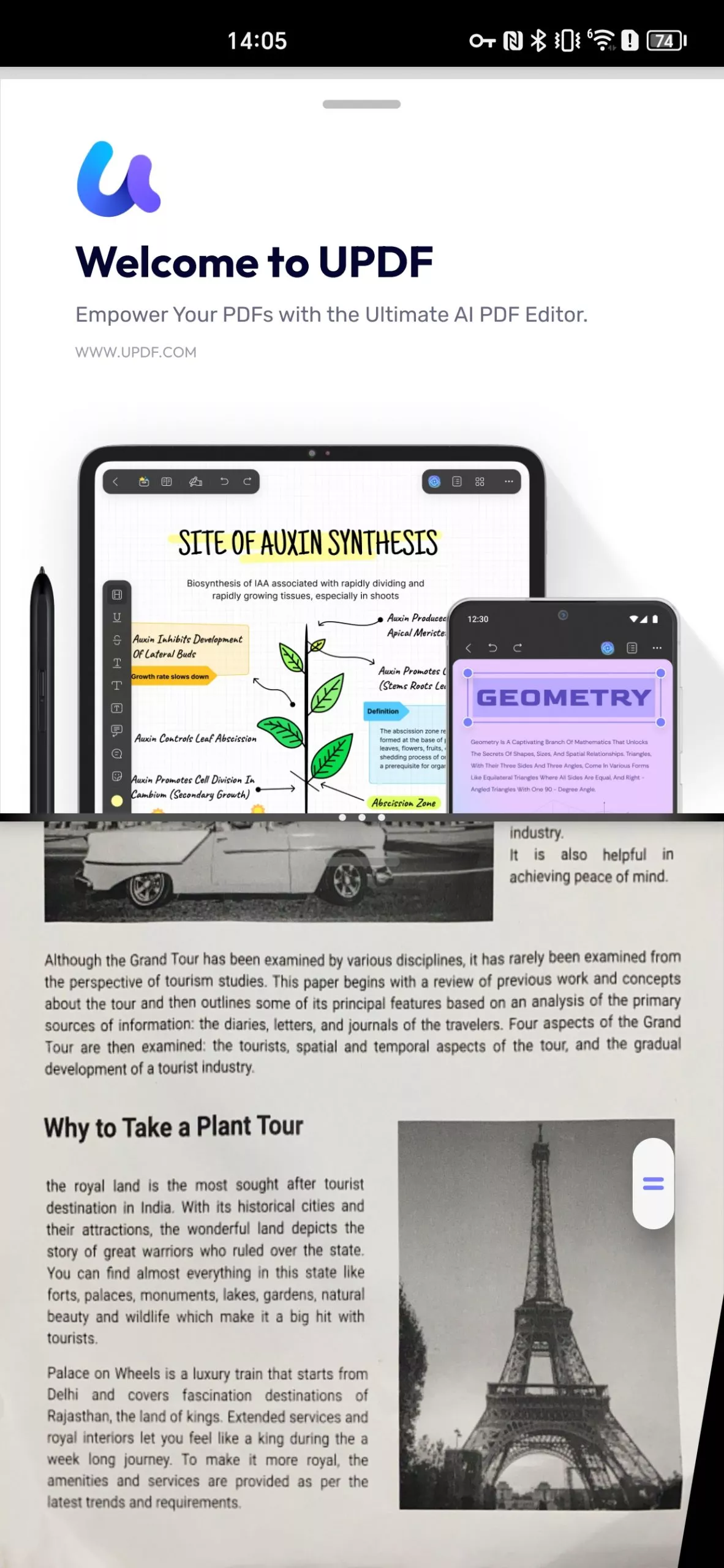 duas janelas do updf