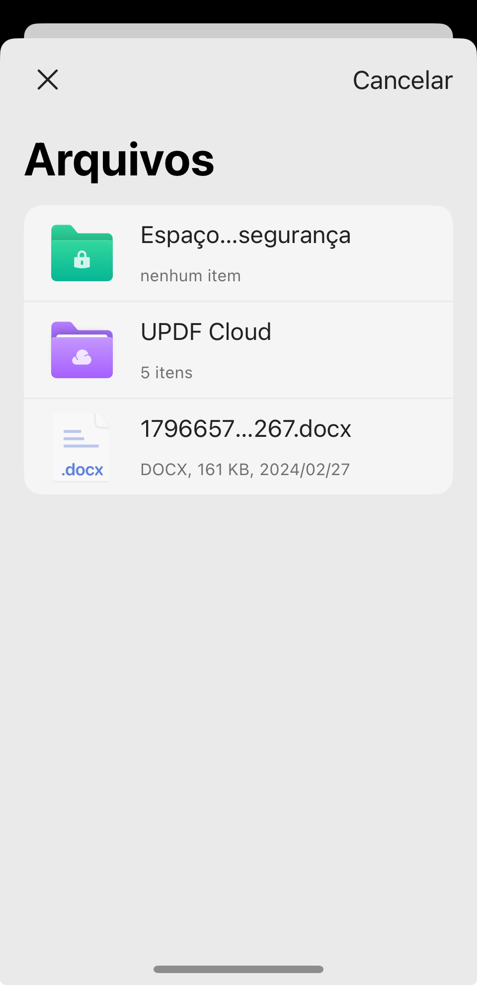 selecione o arquivo que deseja converter e crie um pdf