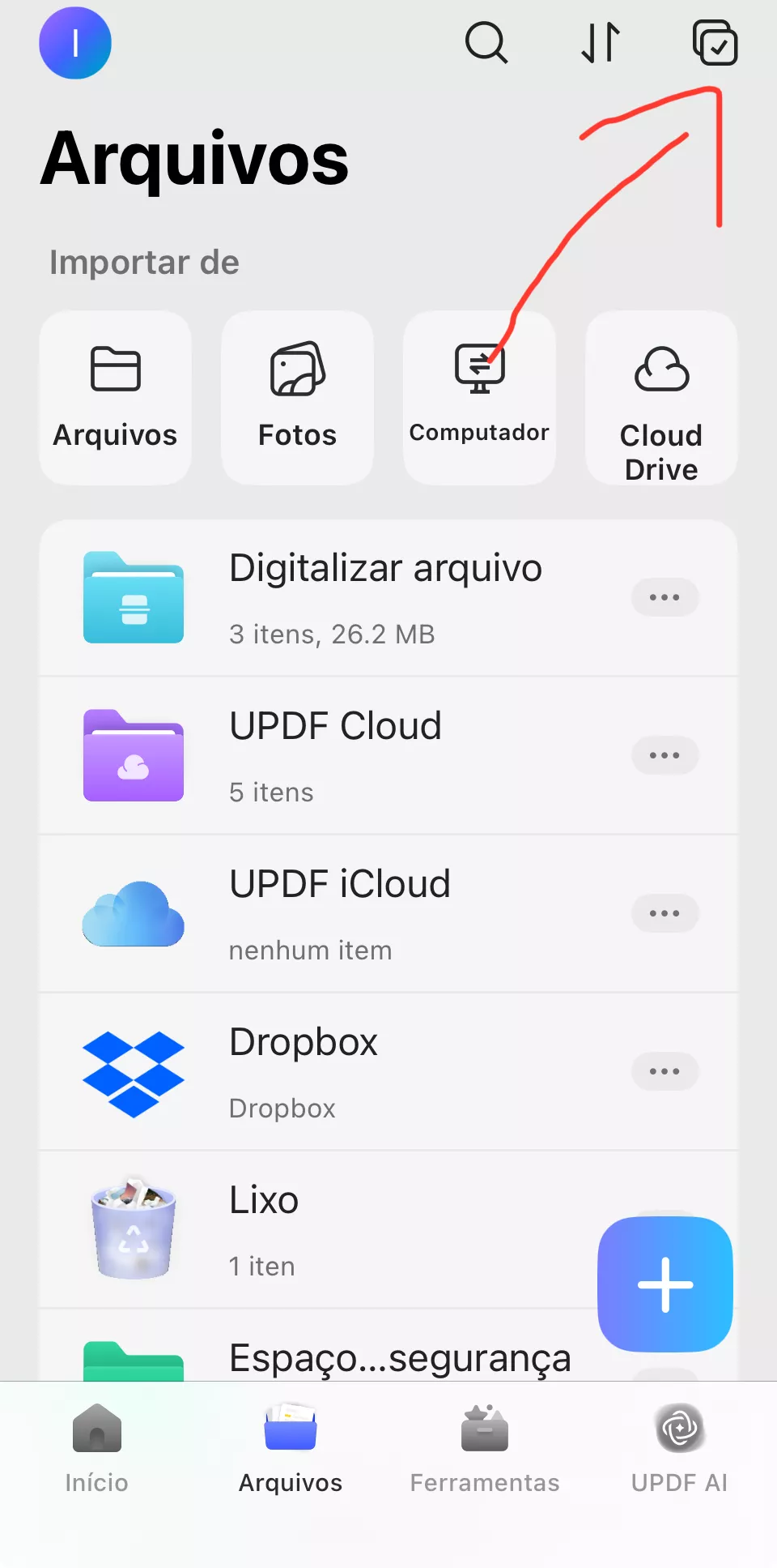 converta várias fotos em pdf