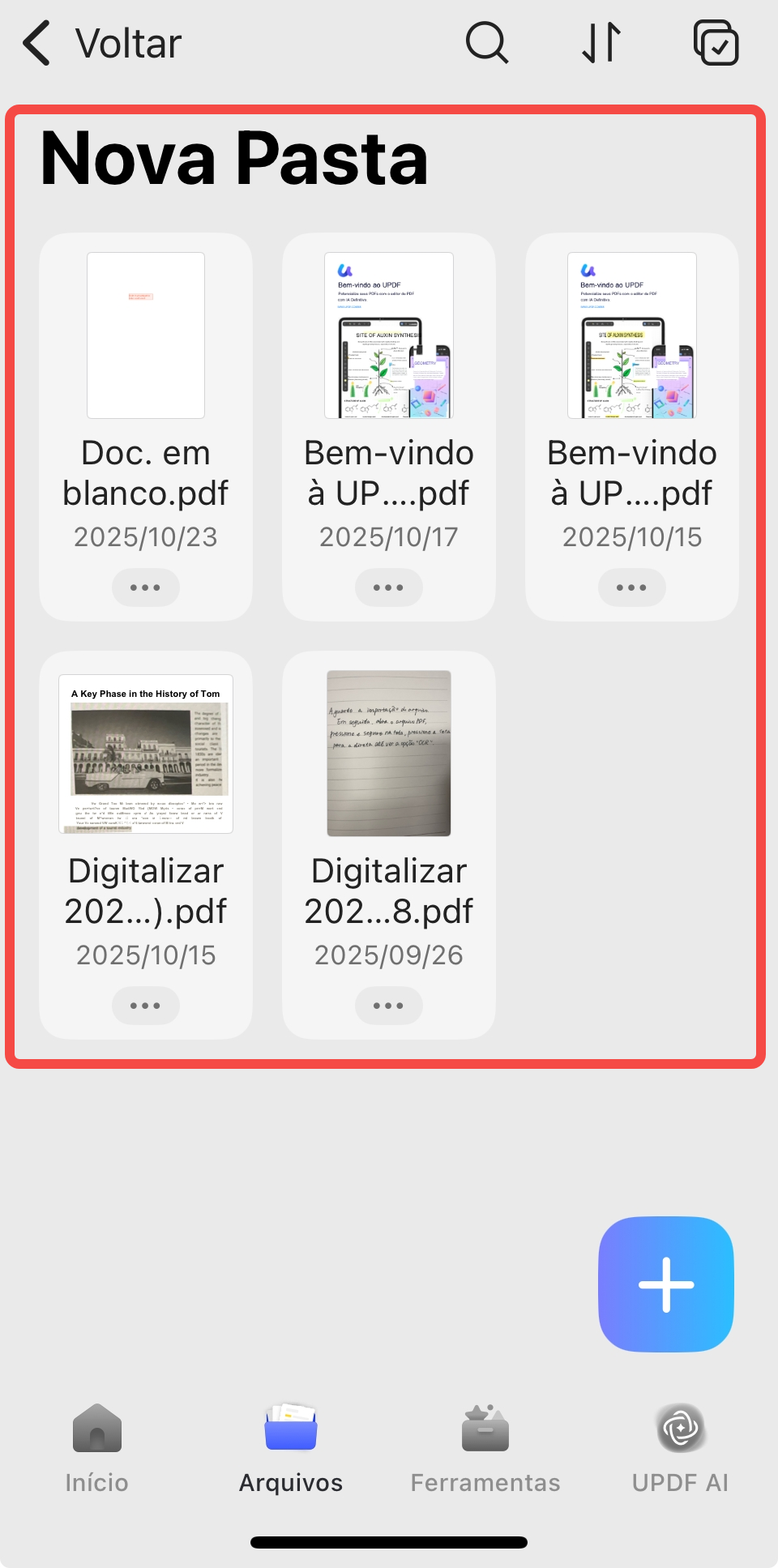 verificar arquivos na pasta
