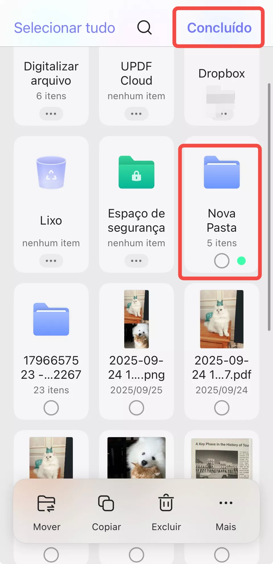 verificar arquivos na pasta