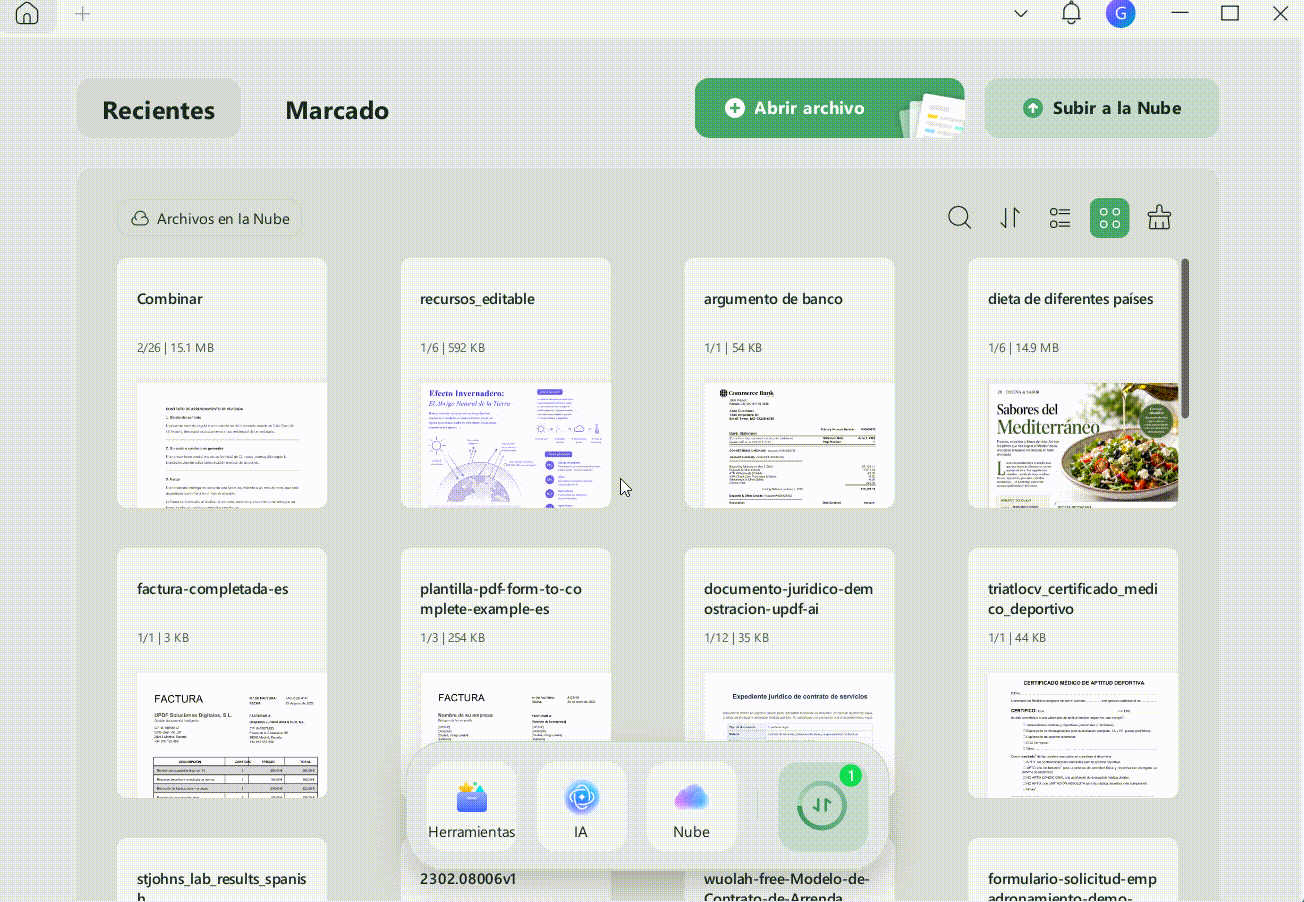 añadir páginas combinando PDFs completos