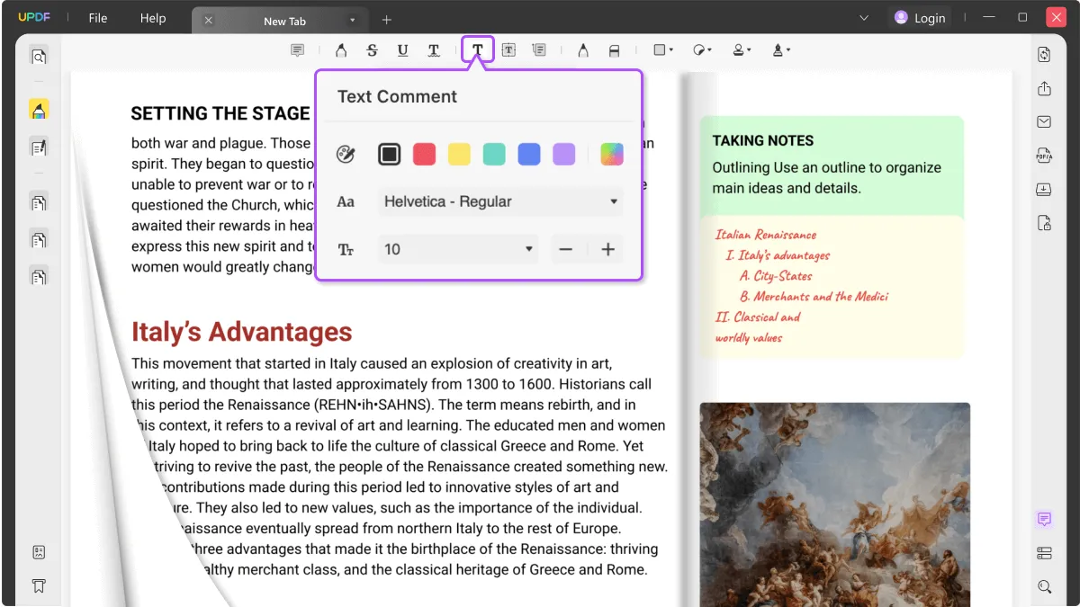 annotating books for fun with text comment feature