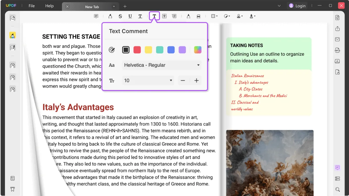 Cliquer sur l'option "Texte"