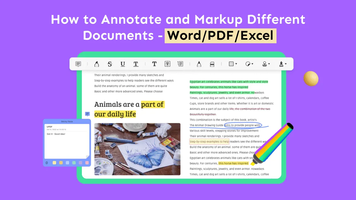 How to Annotate and Markup Different Documents - Word/PDF/Excel