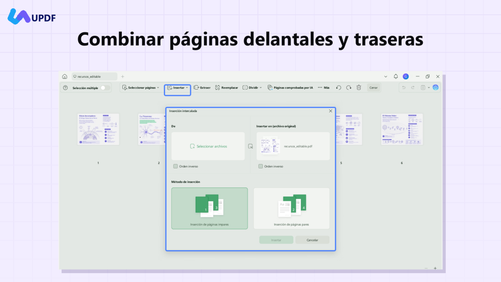 cmobinar páginas delatales y traseras