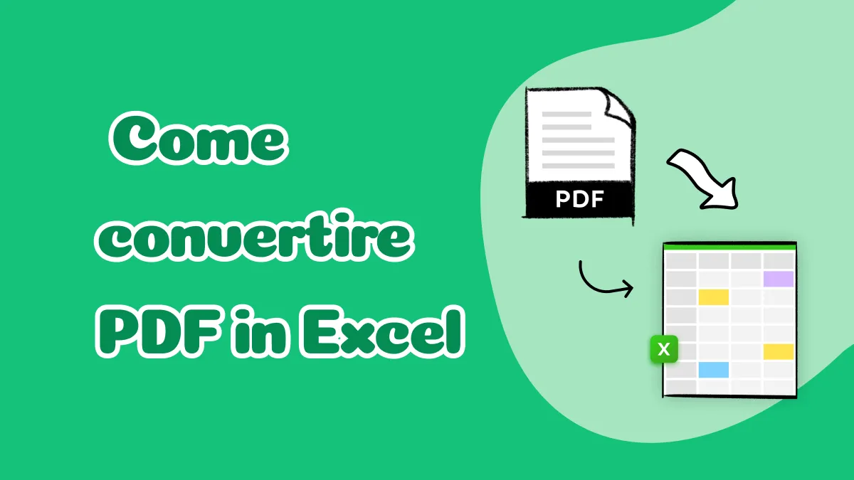 Trasforma PDF in Excel con 5 metodi