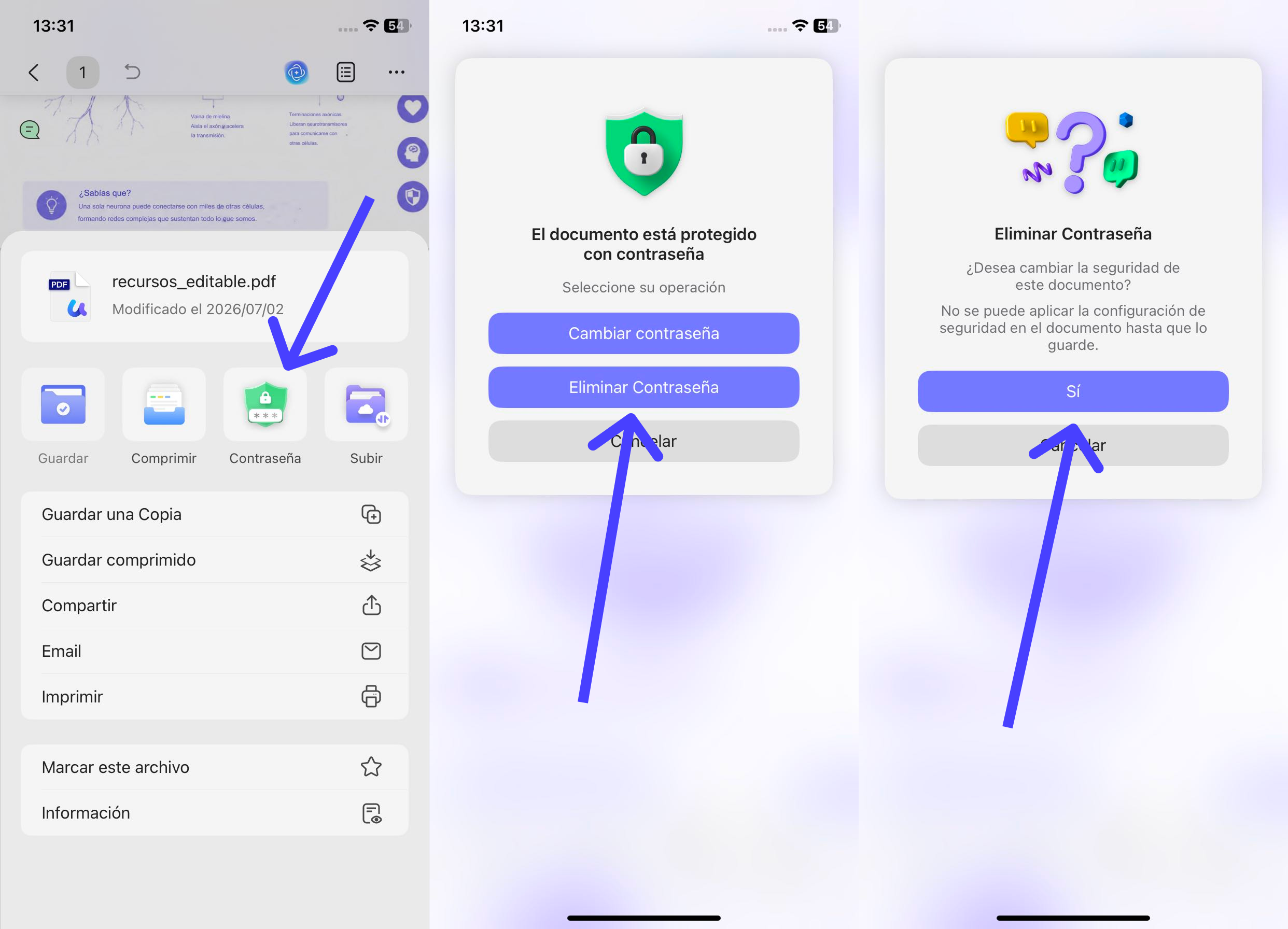 eliminar la contraseña de pdf en updf ios