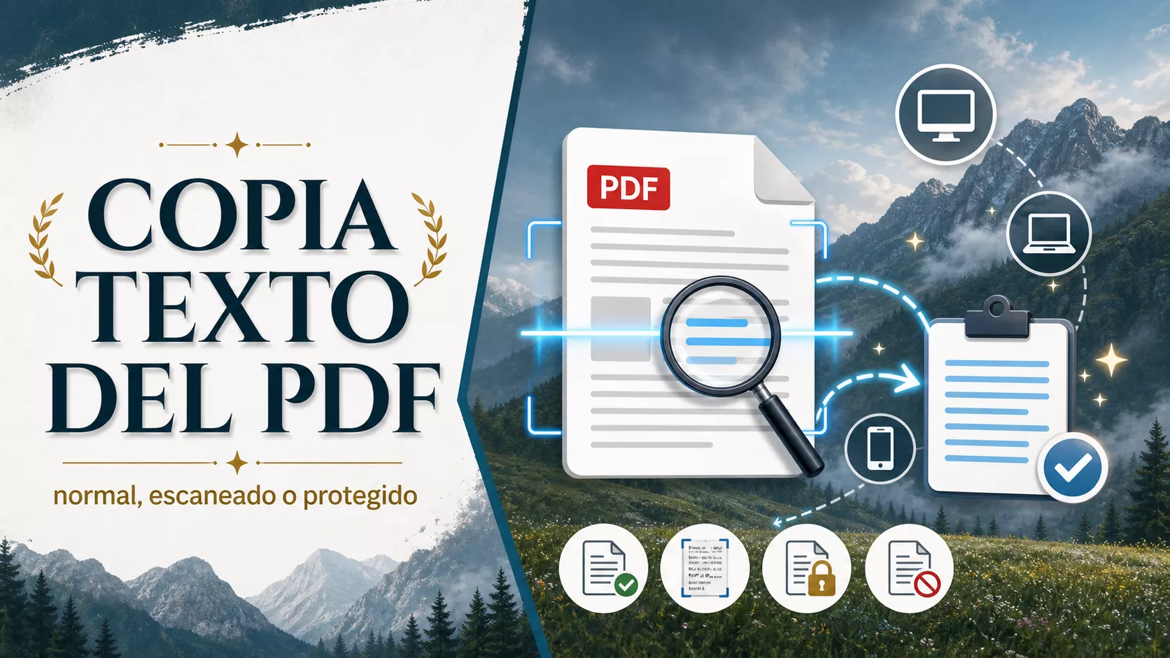 Cómo copiar texto de un PDF: 4 métodos para archivos normales, escaneados y protegidos (Windows, Mac, iOS y Android)