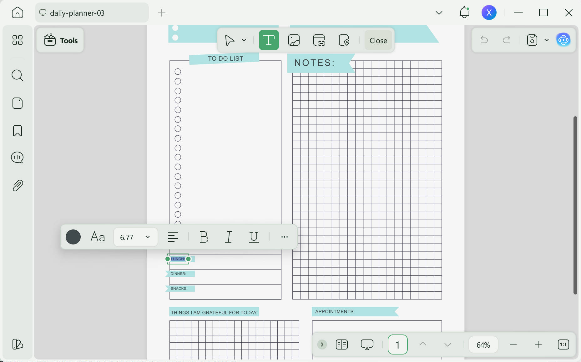 Edit text in PDF template using UPDF
