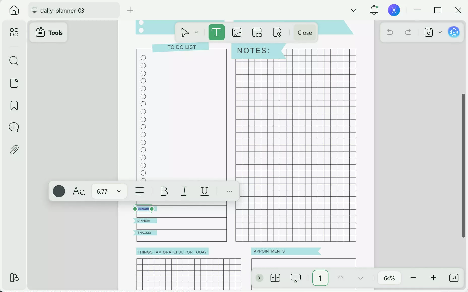 Edit text in PDF template using UPDF