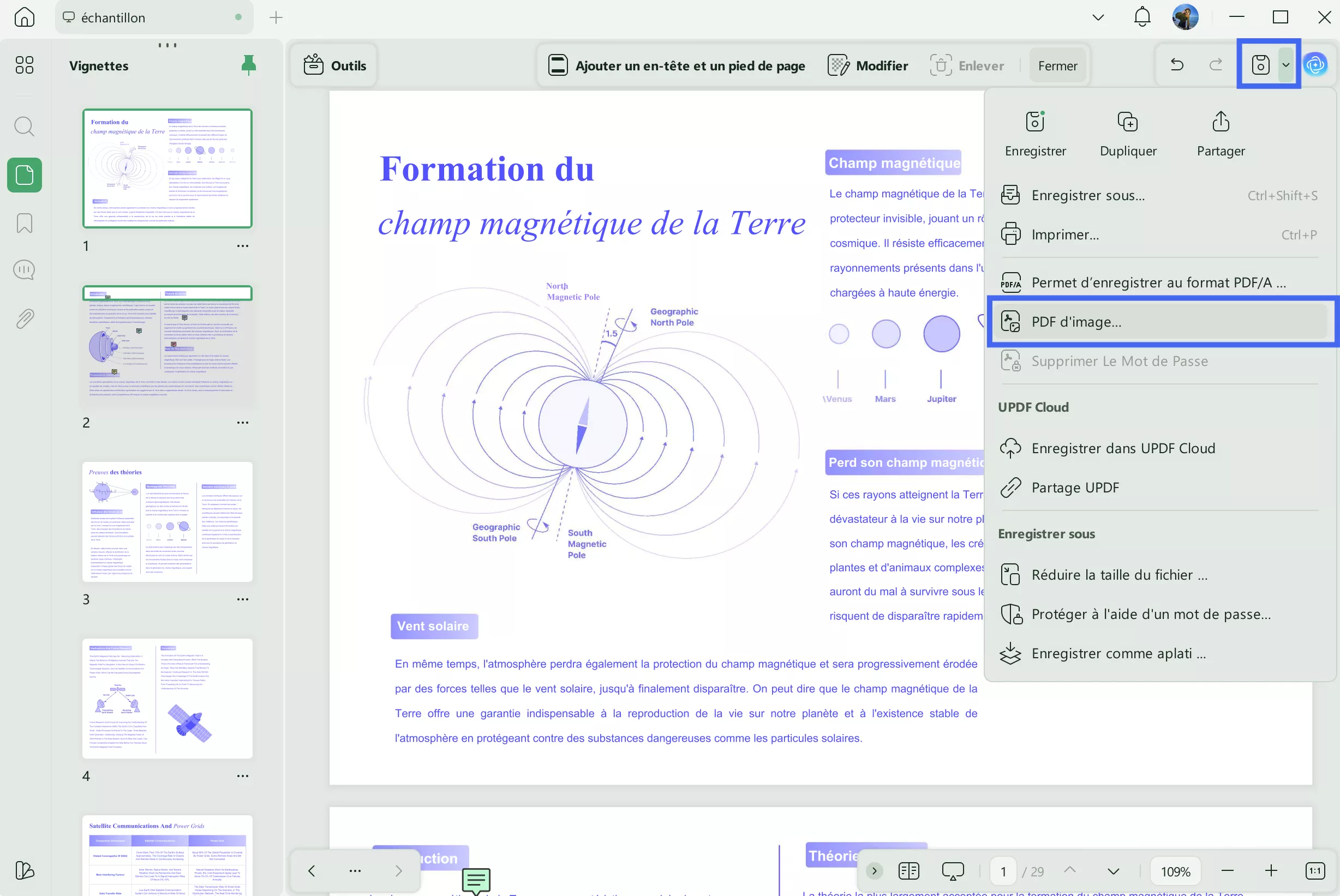 enregistrer pdf d'image