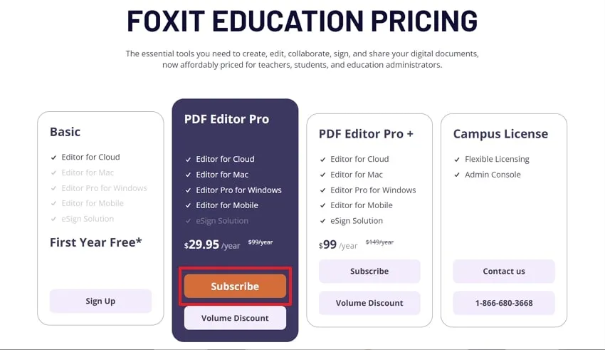 Get foxit phantompdf student discount