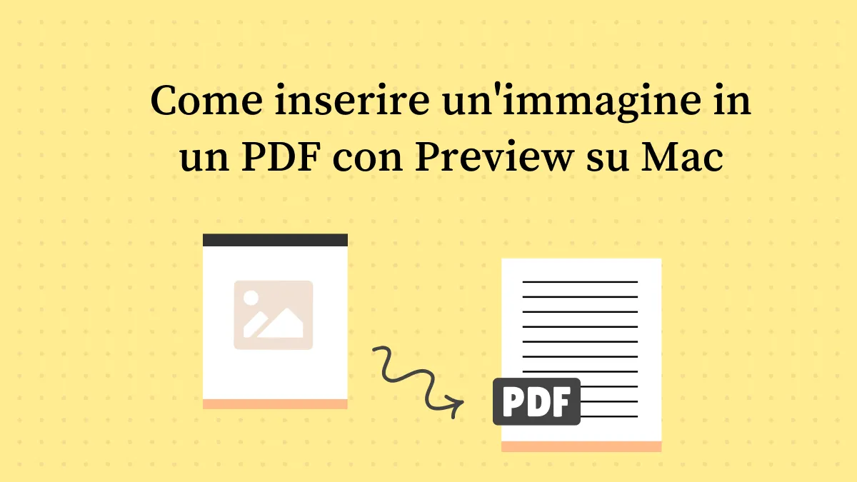 Come inserire immagine in PDF con Preview su Mac