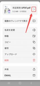 updfの情報を確認する