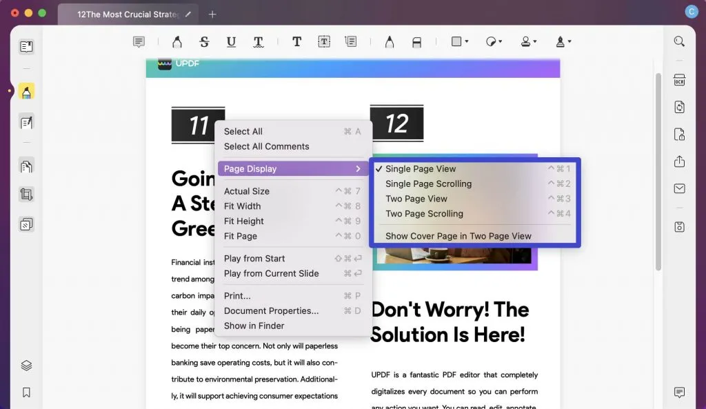 multiple pdf viewing modes