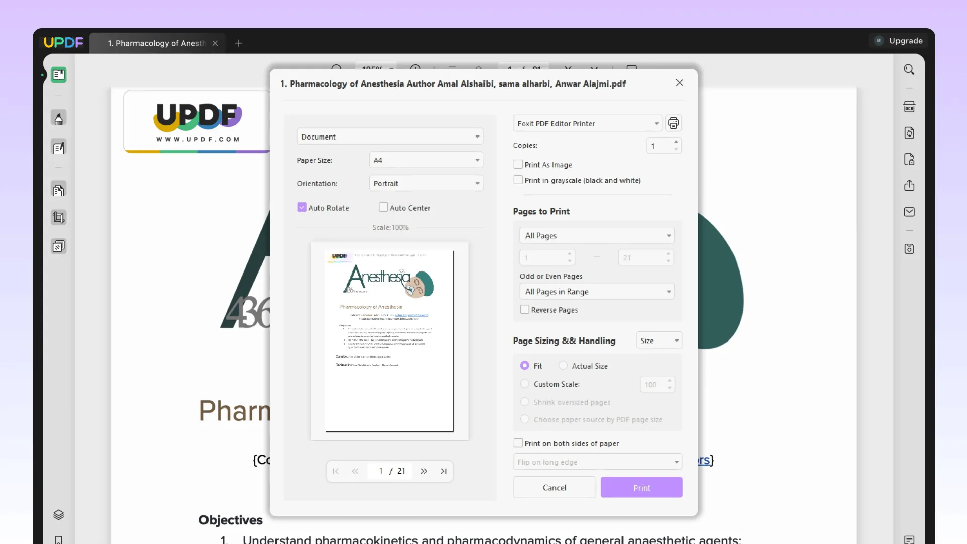 how to print double sided pdf using updf