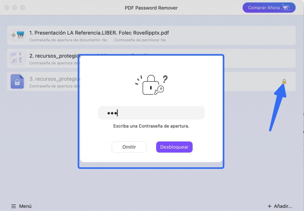 eliminar las restricciones de un PDF sin contraseña con aJoysoft la contraseña de apertura