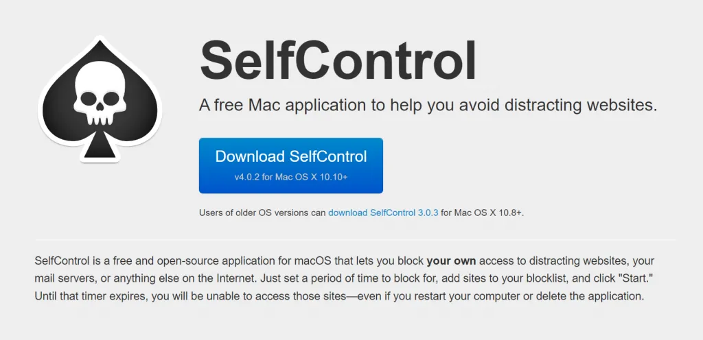 SelfControl - Best Focus App for Essay Writing