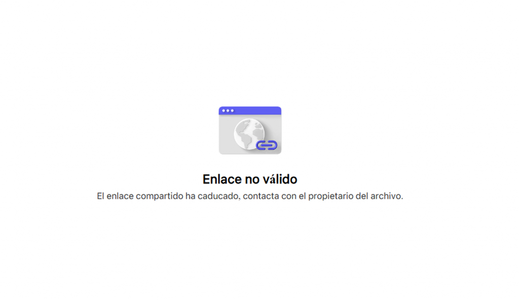 una fecha de vencimiento para el enlace pdf