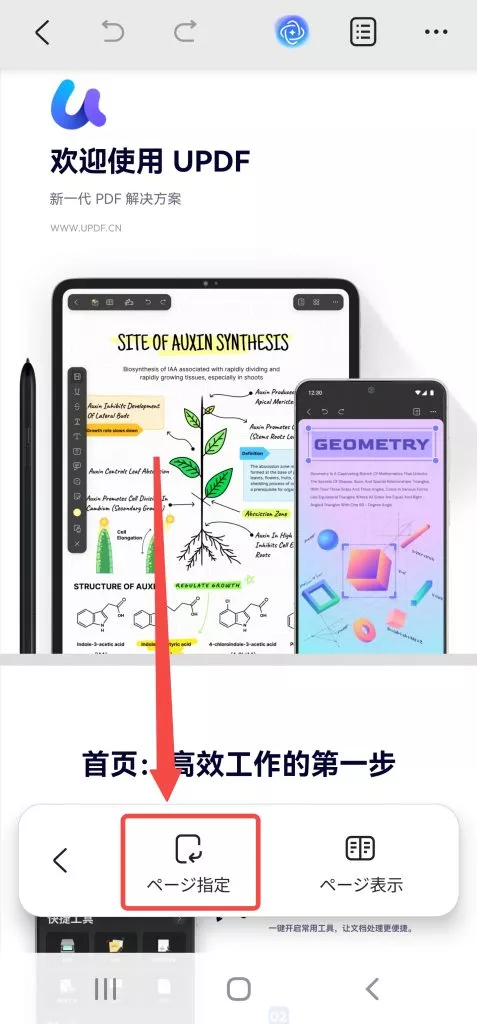 ページを指定する