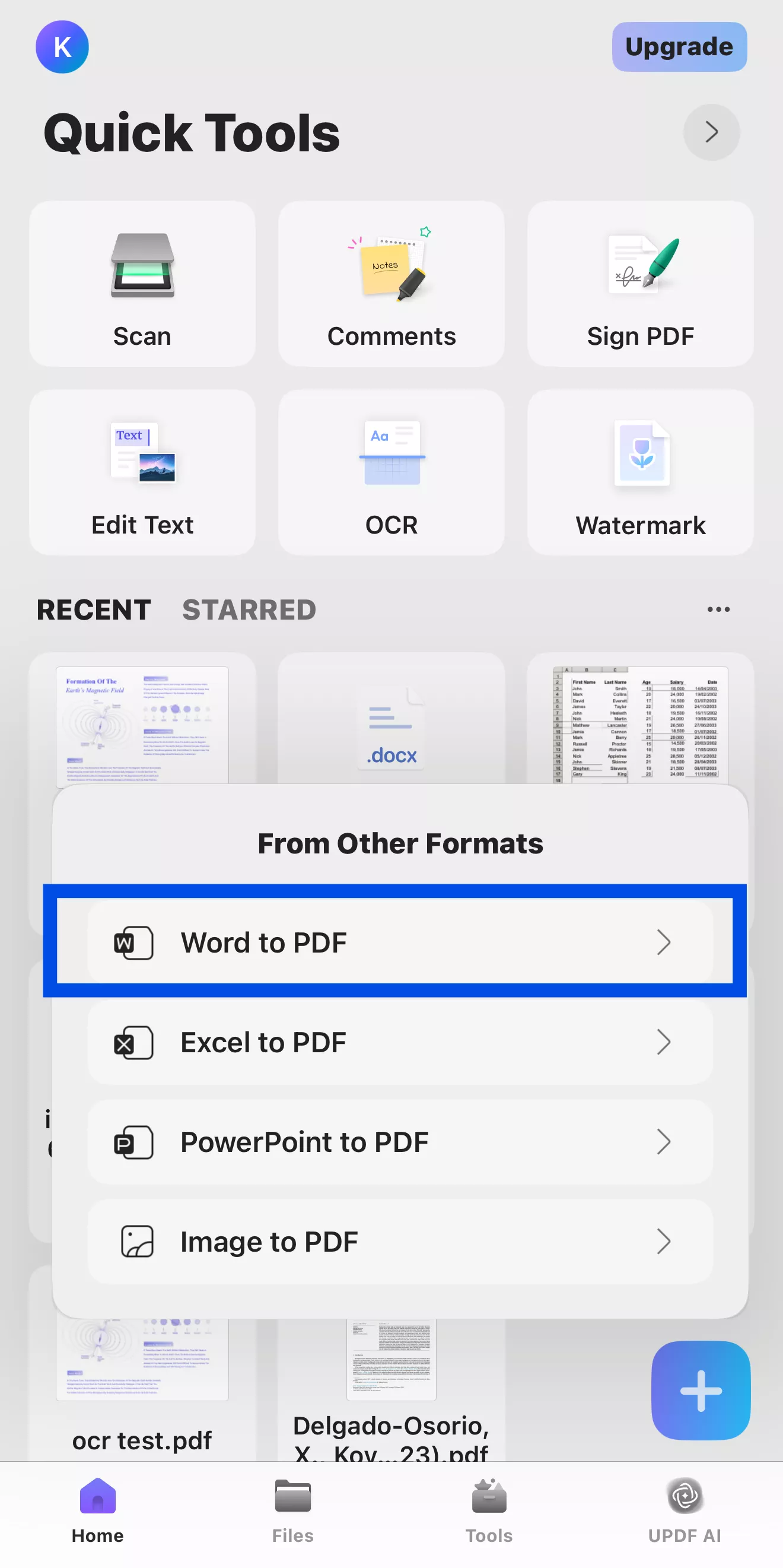 word to pdf mobile