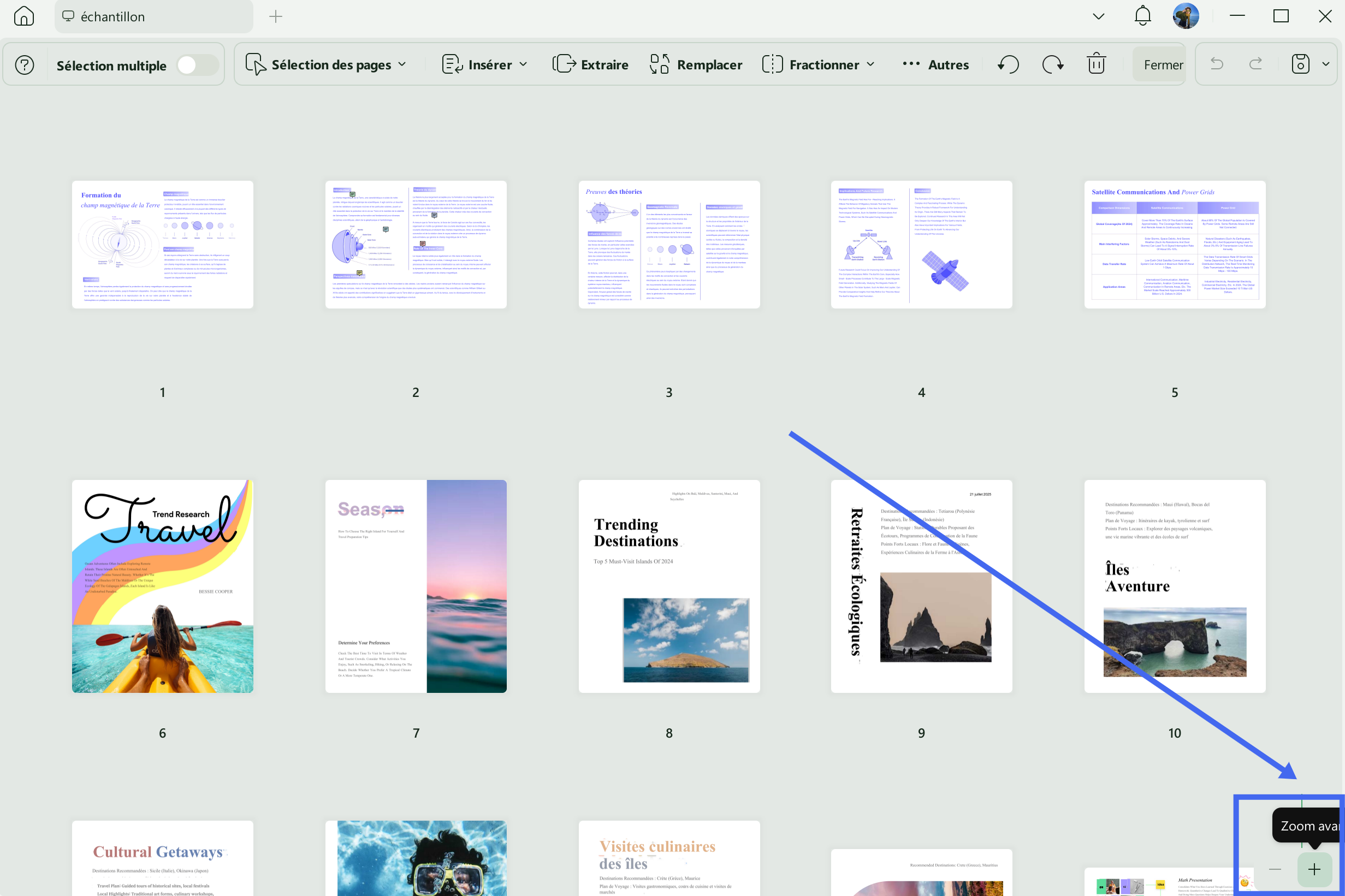 zoom in zoom out pdf pages