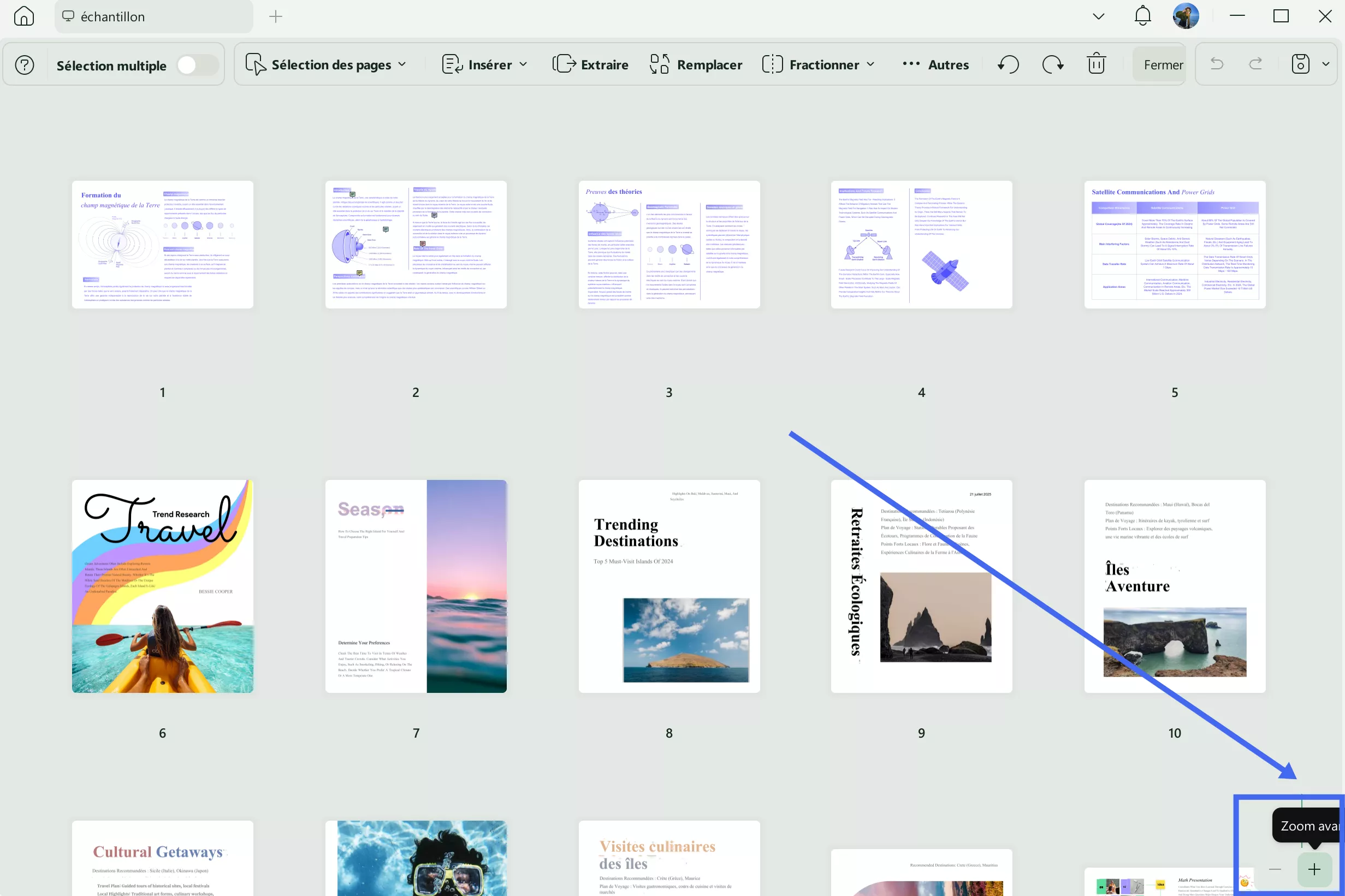zoom in zoom out pdf pages