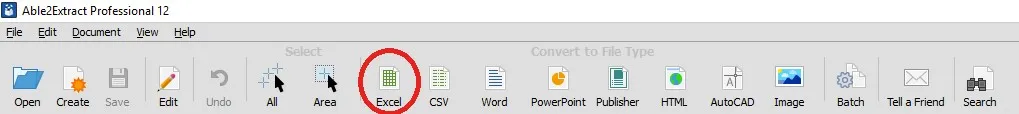 Cliquer sur l'icône Excel