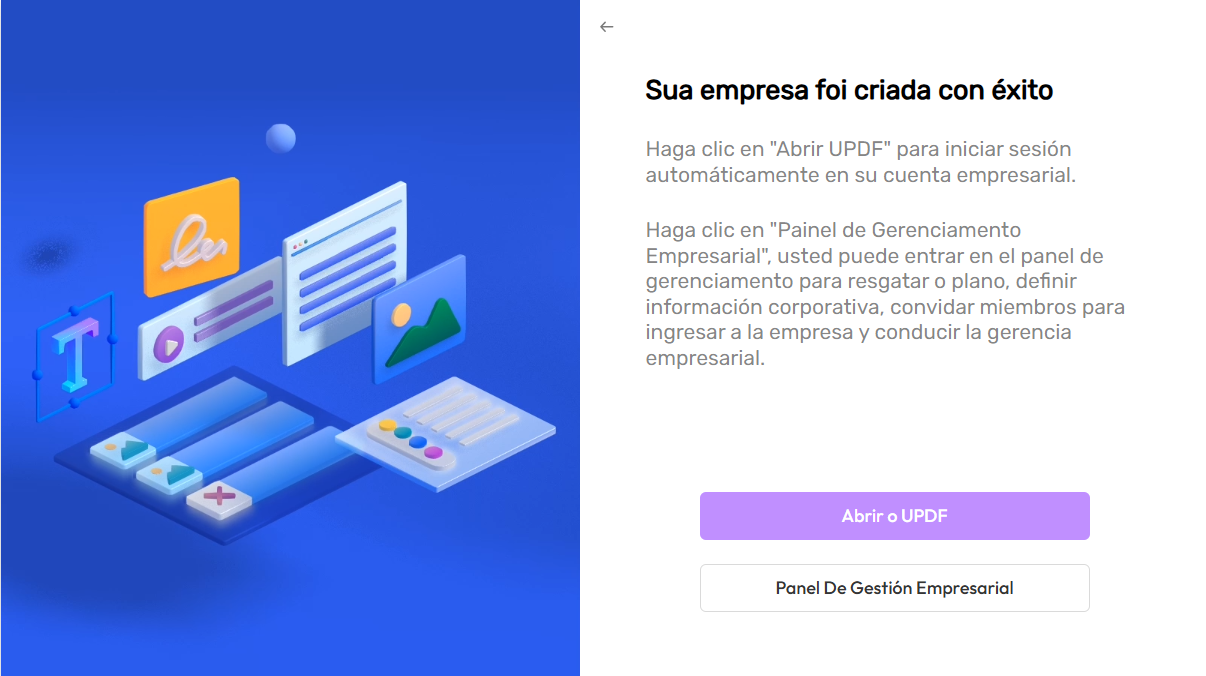 su empresa se ha creado correctamente
