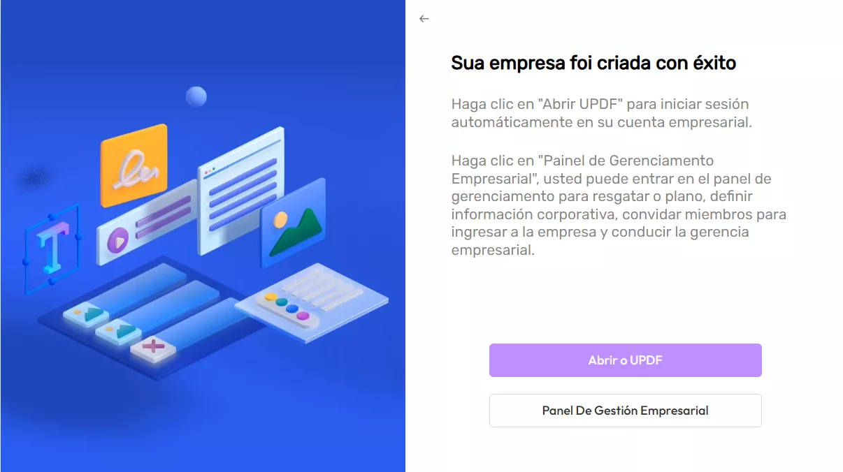 su empresa se ha creado correctamente