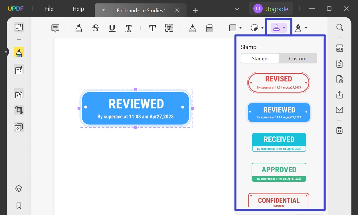 Top 5 PDF Stamp Creator Tools with Comparison | UPDF