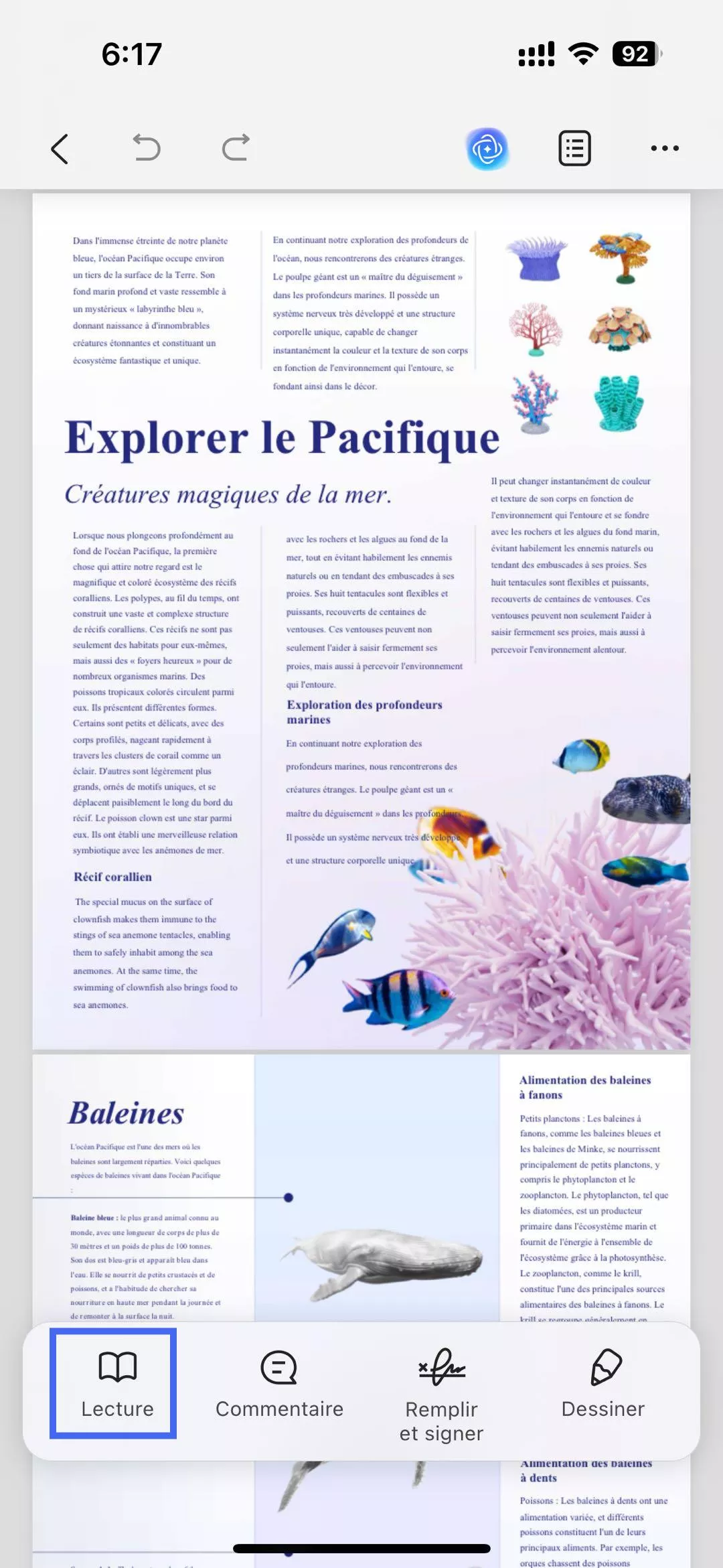 options pour éditer le lien