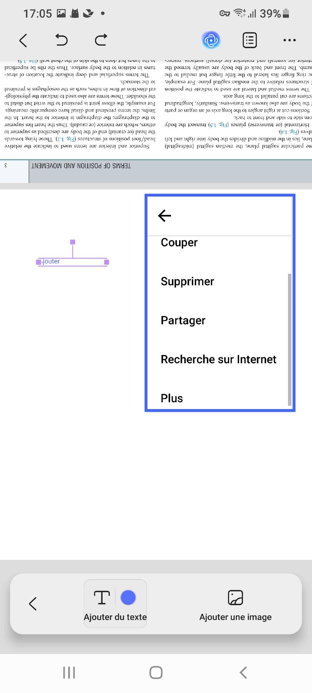 modifier le texte
