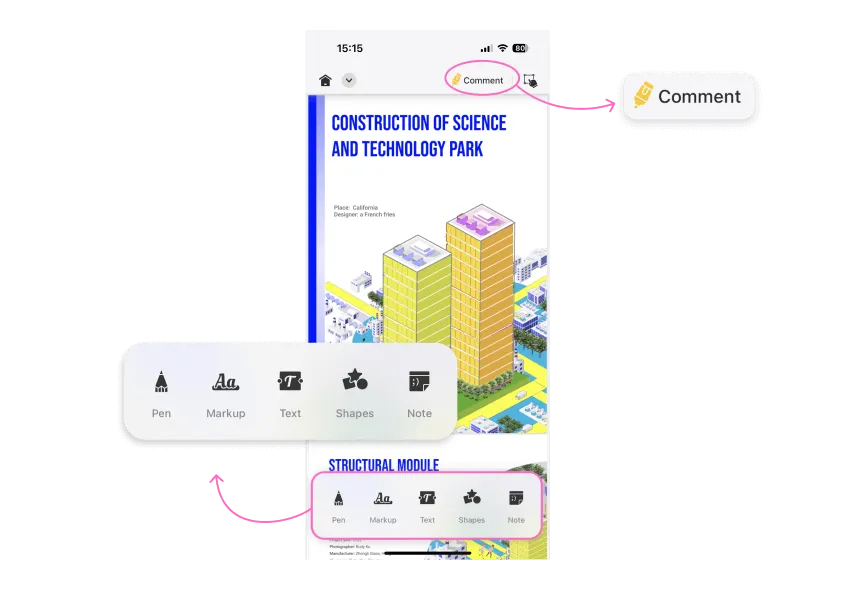 PDF-Dokument auf iOS markieren