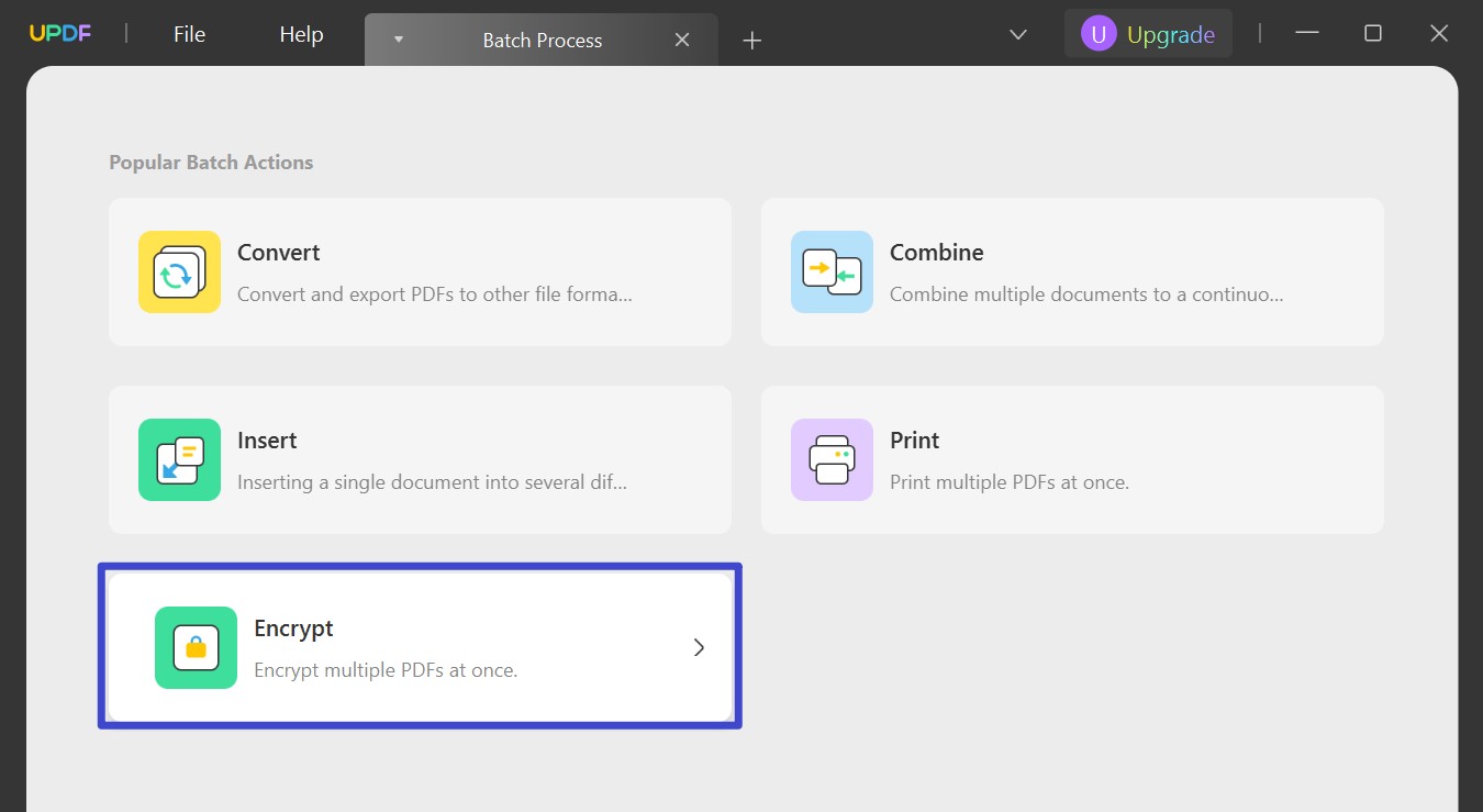 Batch Processing on PDFs with UPDF for Windows | User Guide