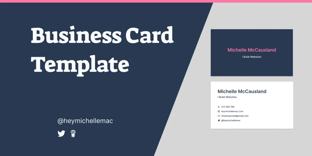 business card template