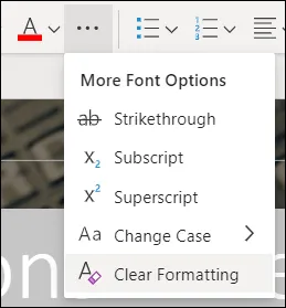 choose clear formatting