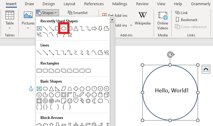 Newest How To Circle Something In Word Text And Image Updf 8316