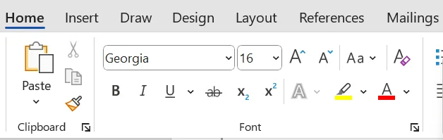 clear all formatting button in Word