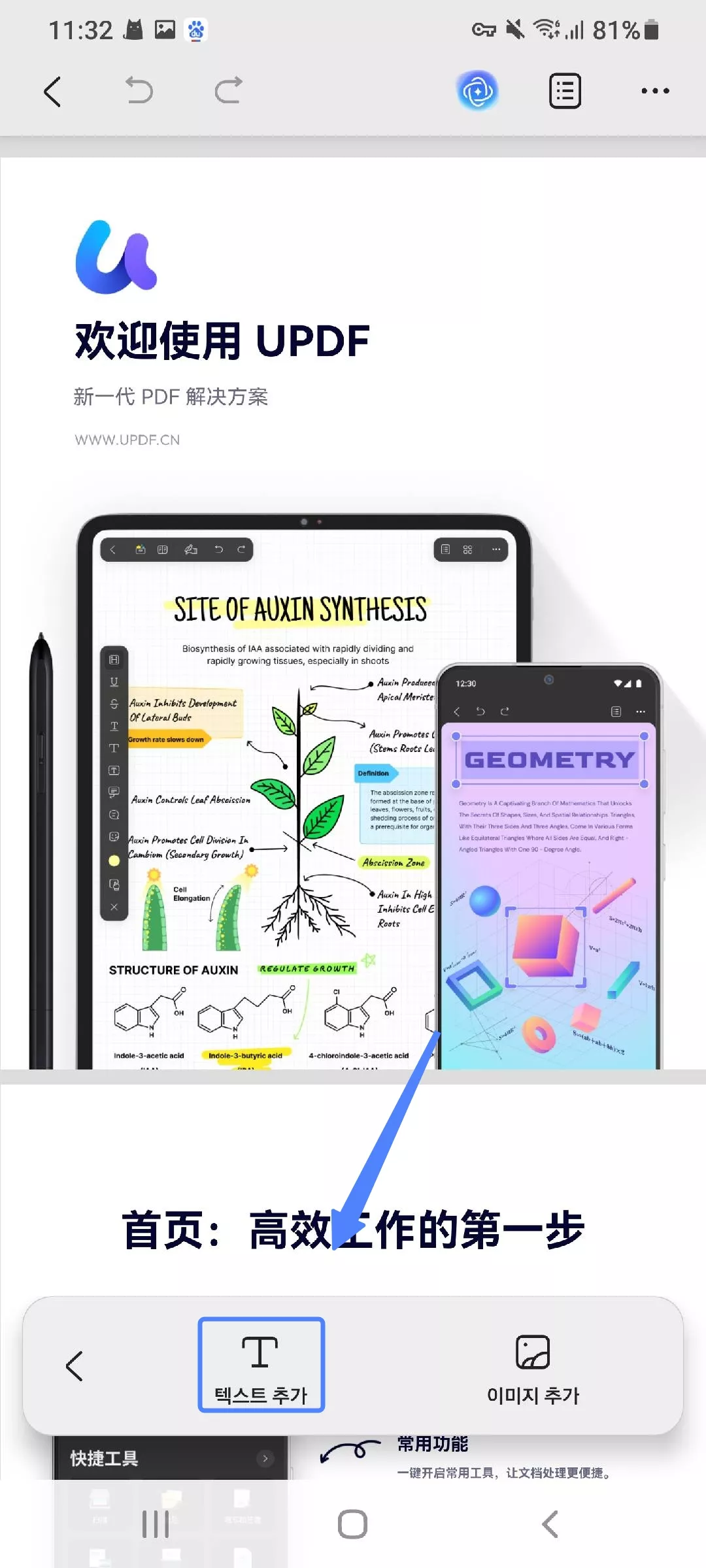 텍스트 추가 클릭하기