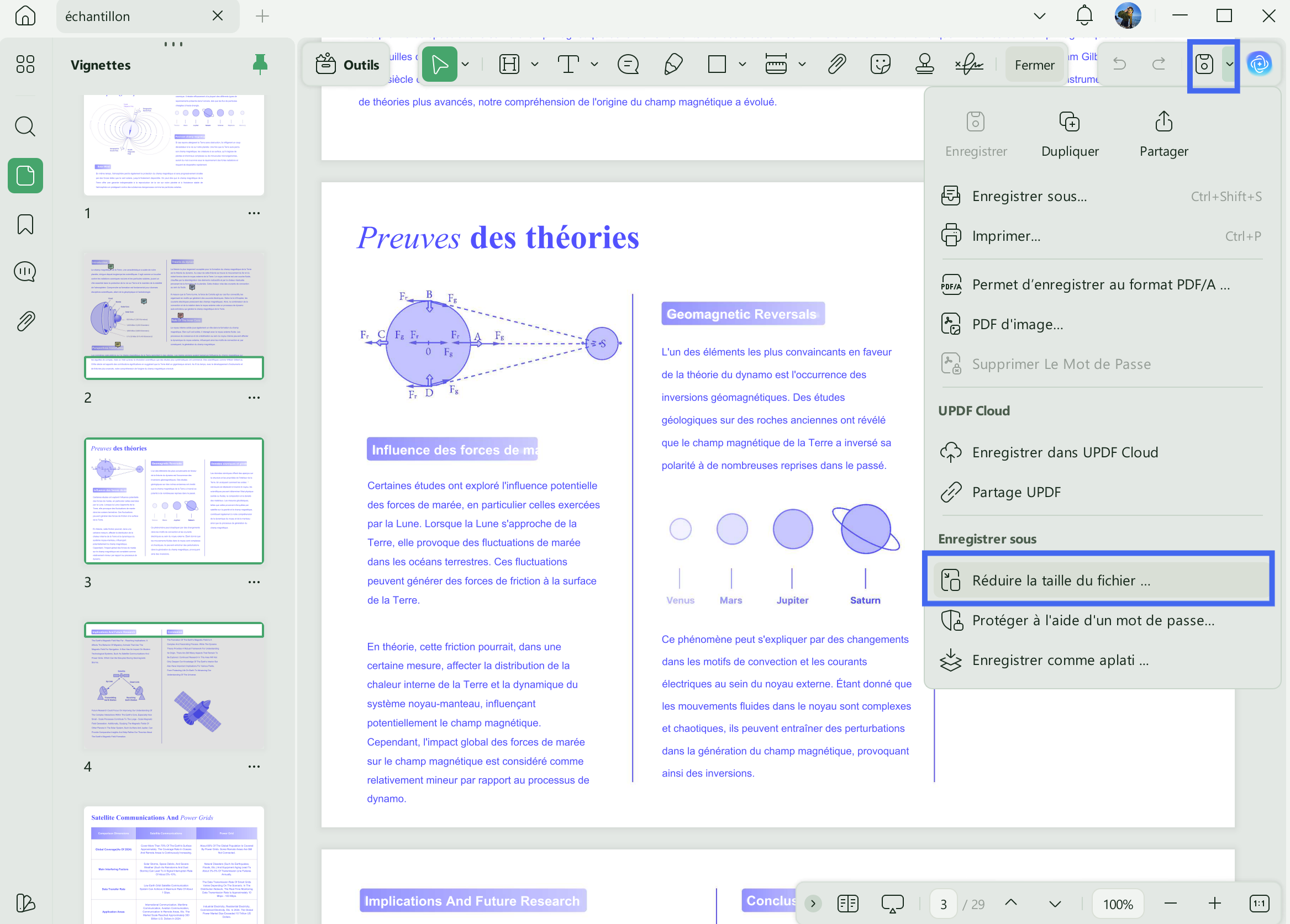 réduire la taille du fichier
