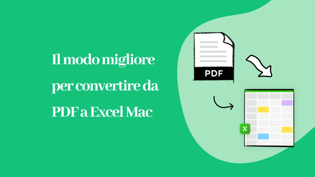 Il modo migliore per convertire da PDF a Excel Mac (MacOS 14 supportato)