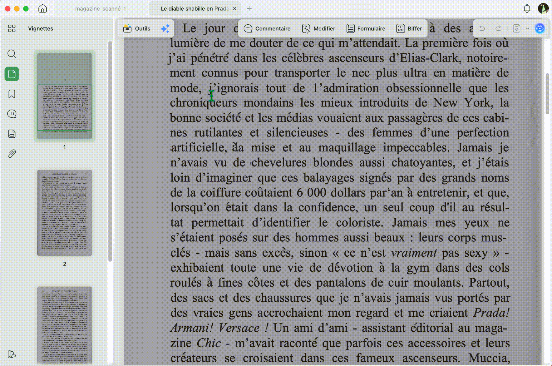 Copier le texte d'un PDF sans OCR avec UPDF