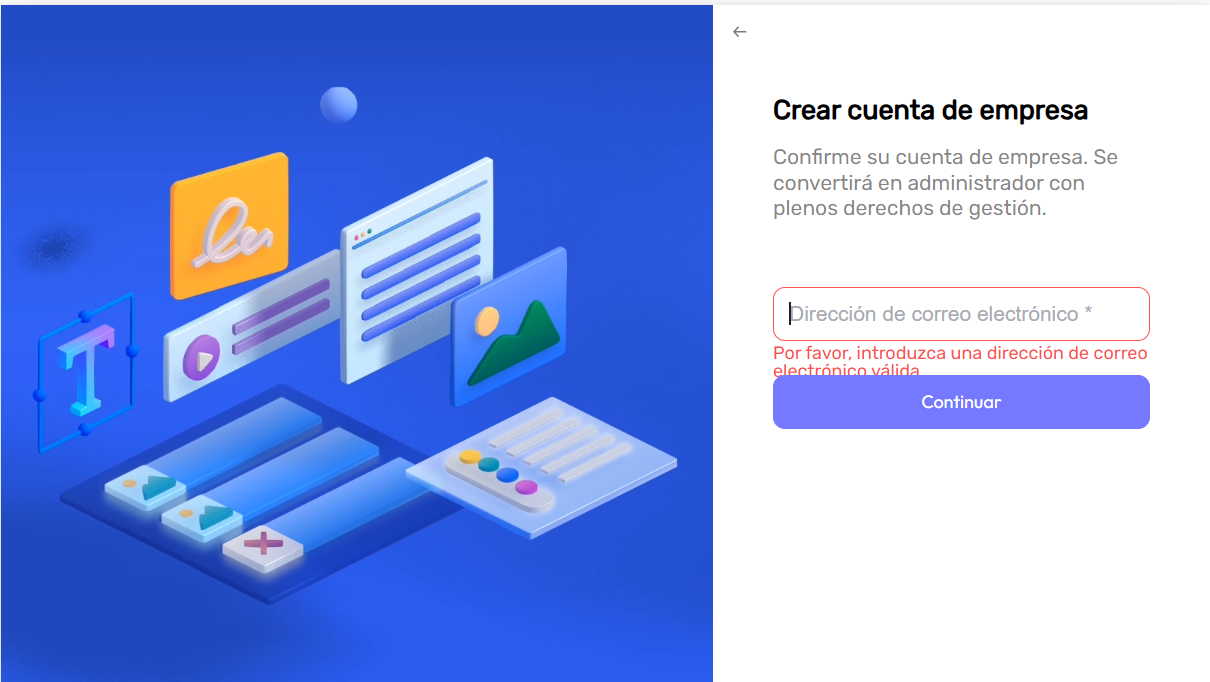 crear cuenta de empresa