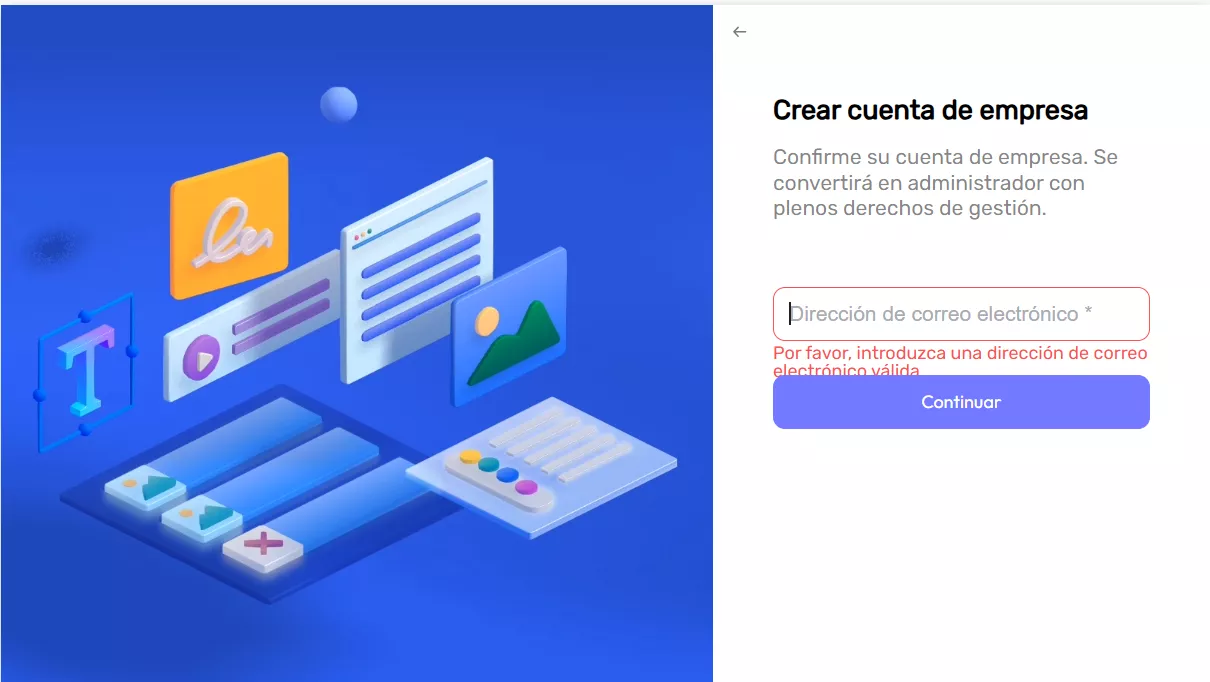 crear cuenta de empresa
