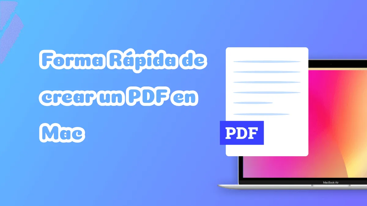 Forma Rápida de crear un PDF en Mac