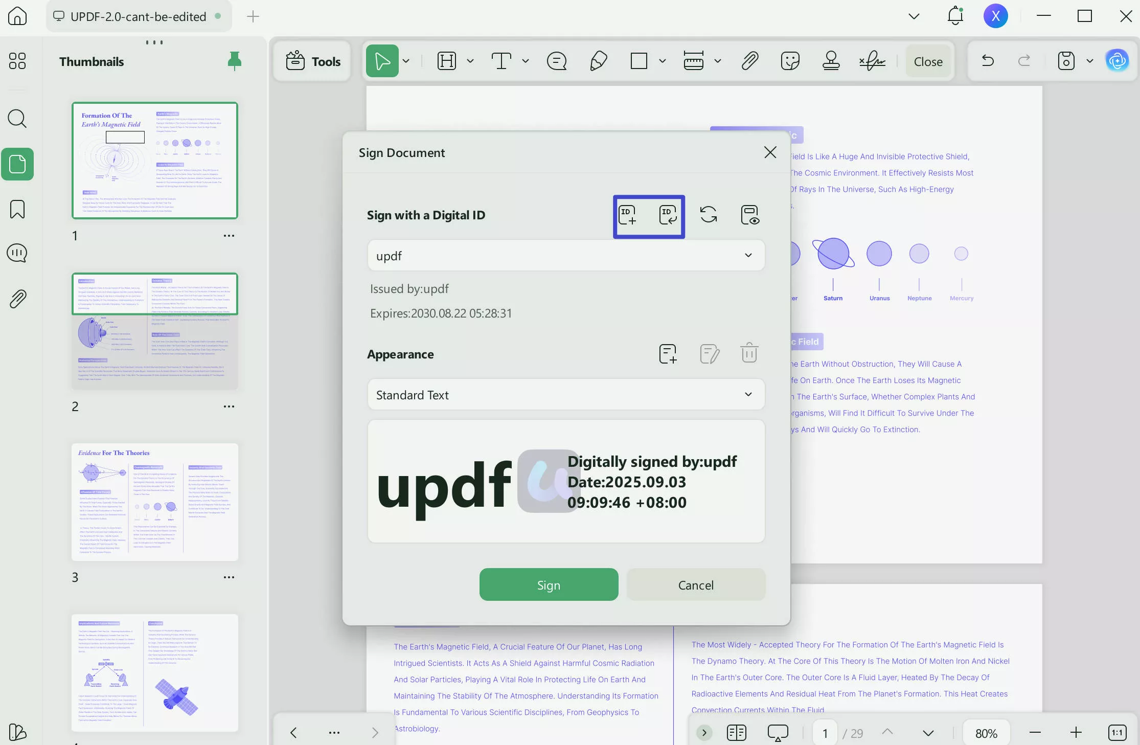 Create or add digital signatures