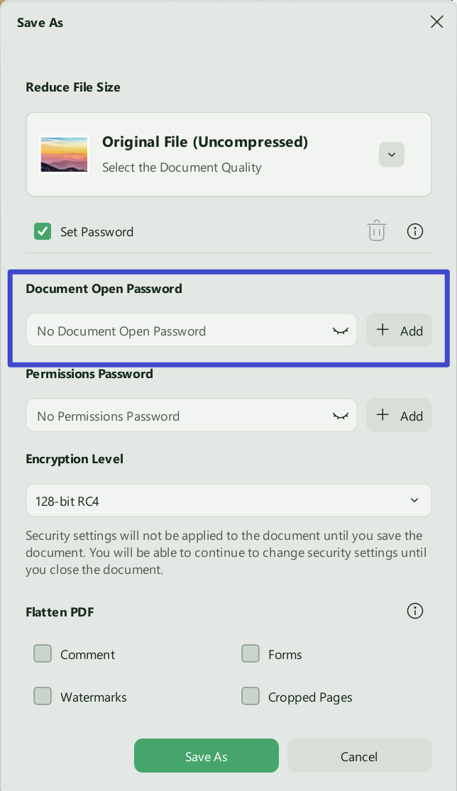 choose document open option of UPDF